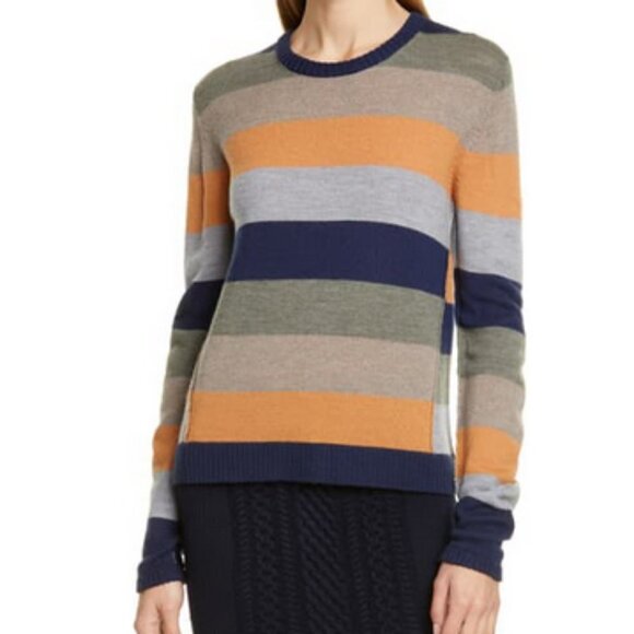 ATM Merino Wool Striped Multicolor Sweater S - Picture 11 of 12